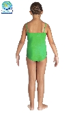 BODY LYCRA SPALLINE TINTA UNITA VERDE BAMBINA